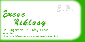 emese miklosy business card